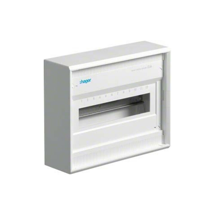 Hager Petit tableau de distribution, saillie Volta IP30, 1x12PLE, DIN4387 VA12CN