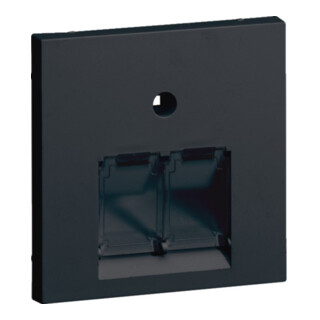 Hager Plaque centrale UAE 2 fois graphite noir GZUAE2A9011