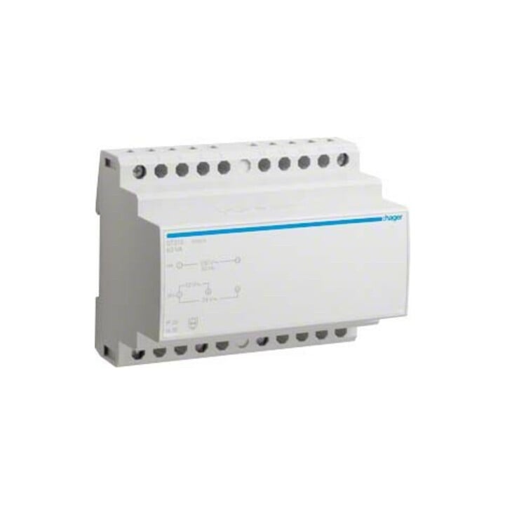 Hager Sicherheitstrafo 12V/5,25Ao.24V/2,63A ST315