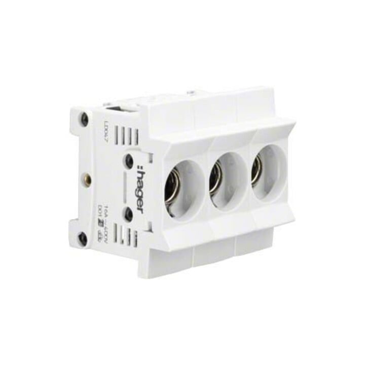 Hager Sicherungsunterteil D01,3x16A LD047