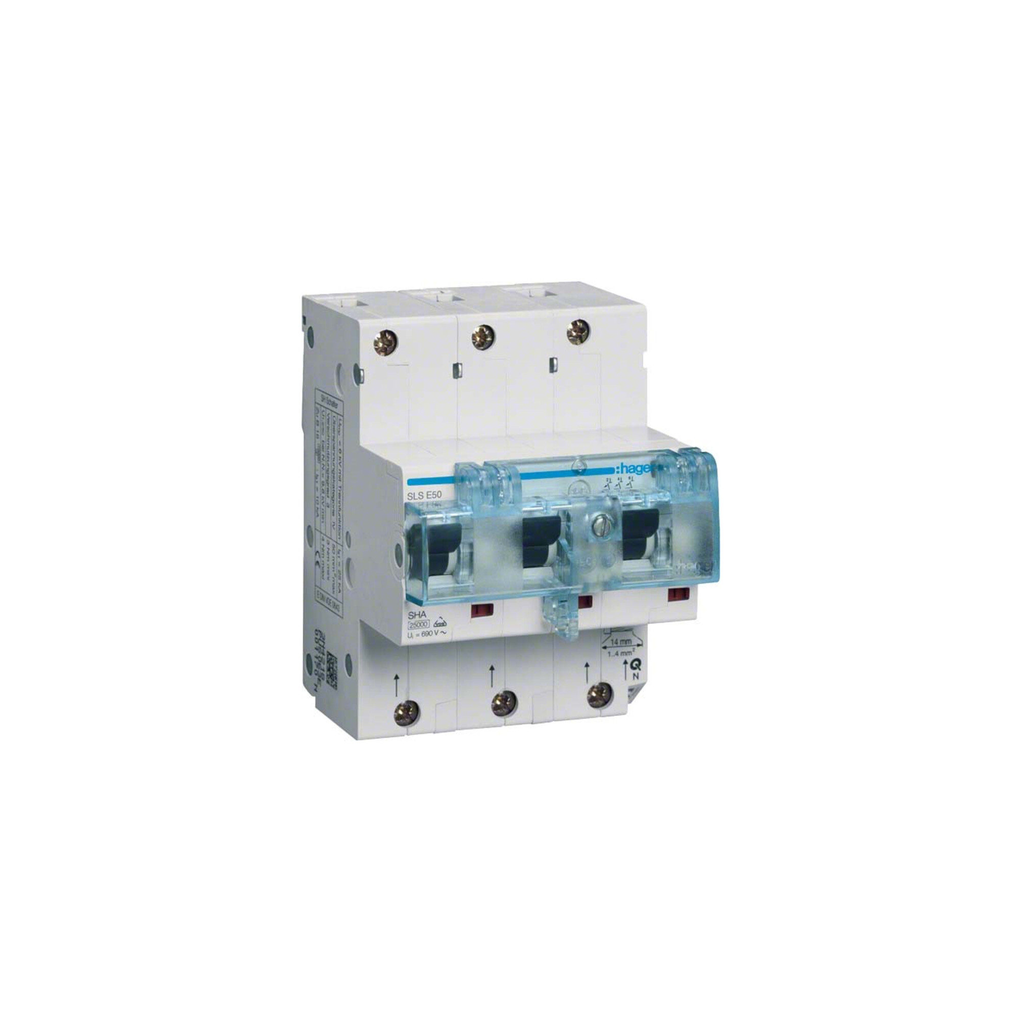 Hager SLS-Schalter 50A,3polig,E-Charak. HTN350E
