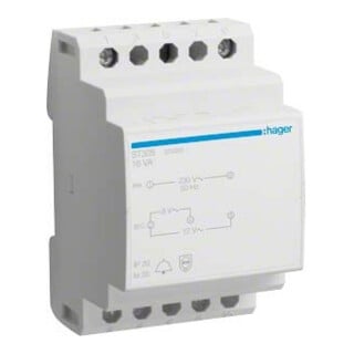 Hager Transformateur de sonnette 8V/2,0A-12V/1,33A ST305