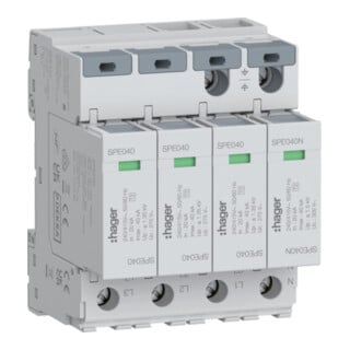 Hager Überspannungsableiter 4P TNS/TT 40kA SPE440