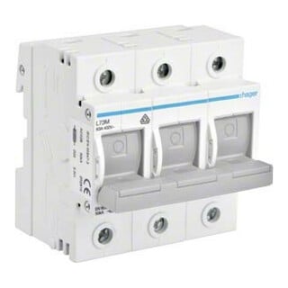 Hager Unité de coupure-fusible D02, 3 pôles, 63A L73M
