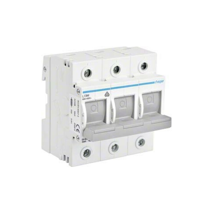 Hager Unité de coupure-fusible D02, 3 pôles, 63A L73M