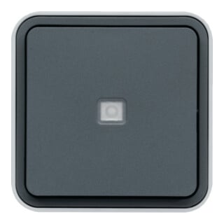 Hager Wechselschalter beleuchtet WNC002 grau IP55