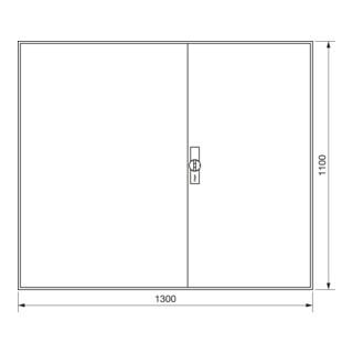 Hager Zählerschrank,universZ 1100x1300x160,IP44 ZB35ES