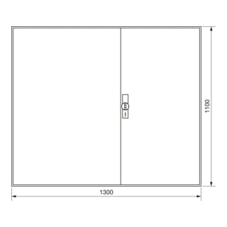 Hager Zählerschrank,universZ 1100x1300x205,IP44 ZB35S