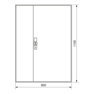 Hager Zählerschrank,universZ 1100x800x205,IP44 ZB33S