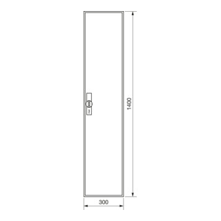 Hager Zählerschrank,universZ 1400x300x205,IP44 ZB51S