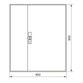 Hager Zählerschrank,universZ 950x800x205,IP44 ZB23S