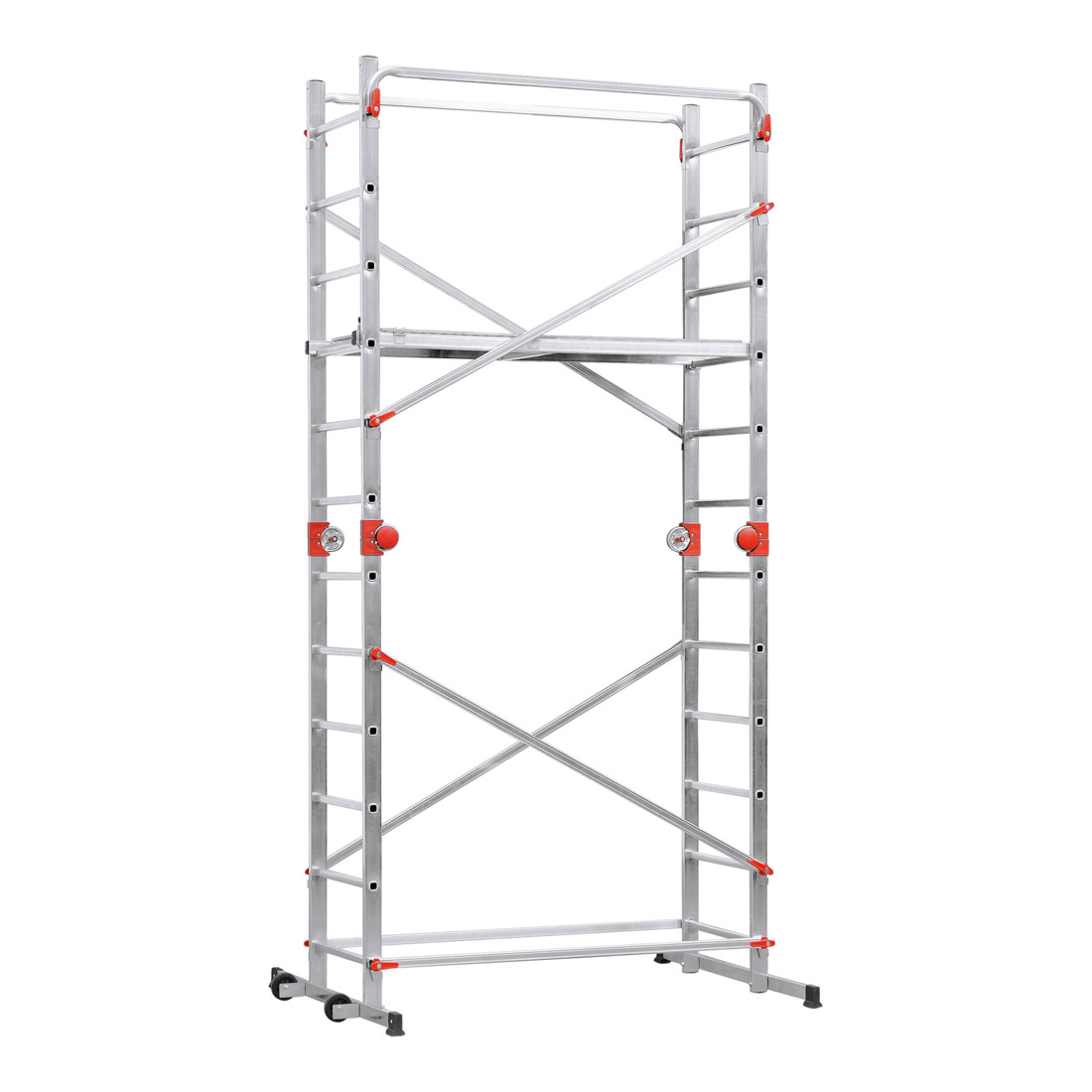 Hailo 1-2-3 500 Combi Alu-Gerüst mit Ein-Hand-Schnellverschluss