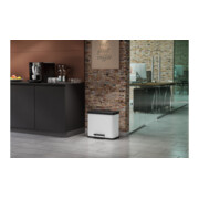 Hailo Öko duo Plus L, Poubelle à pédale, 17 + 9 ltr, blanc-5
