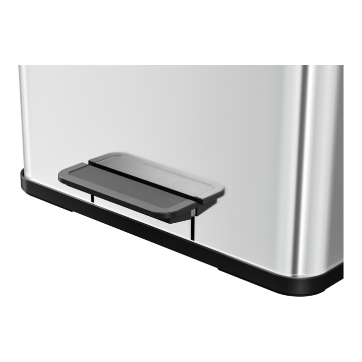 Hailo Öko duo Plus L, Poubelle à pédale, 17 + 9 ltr, inox