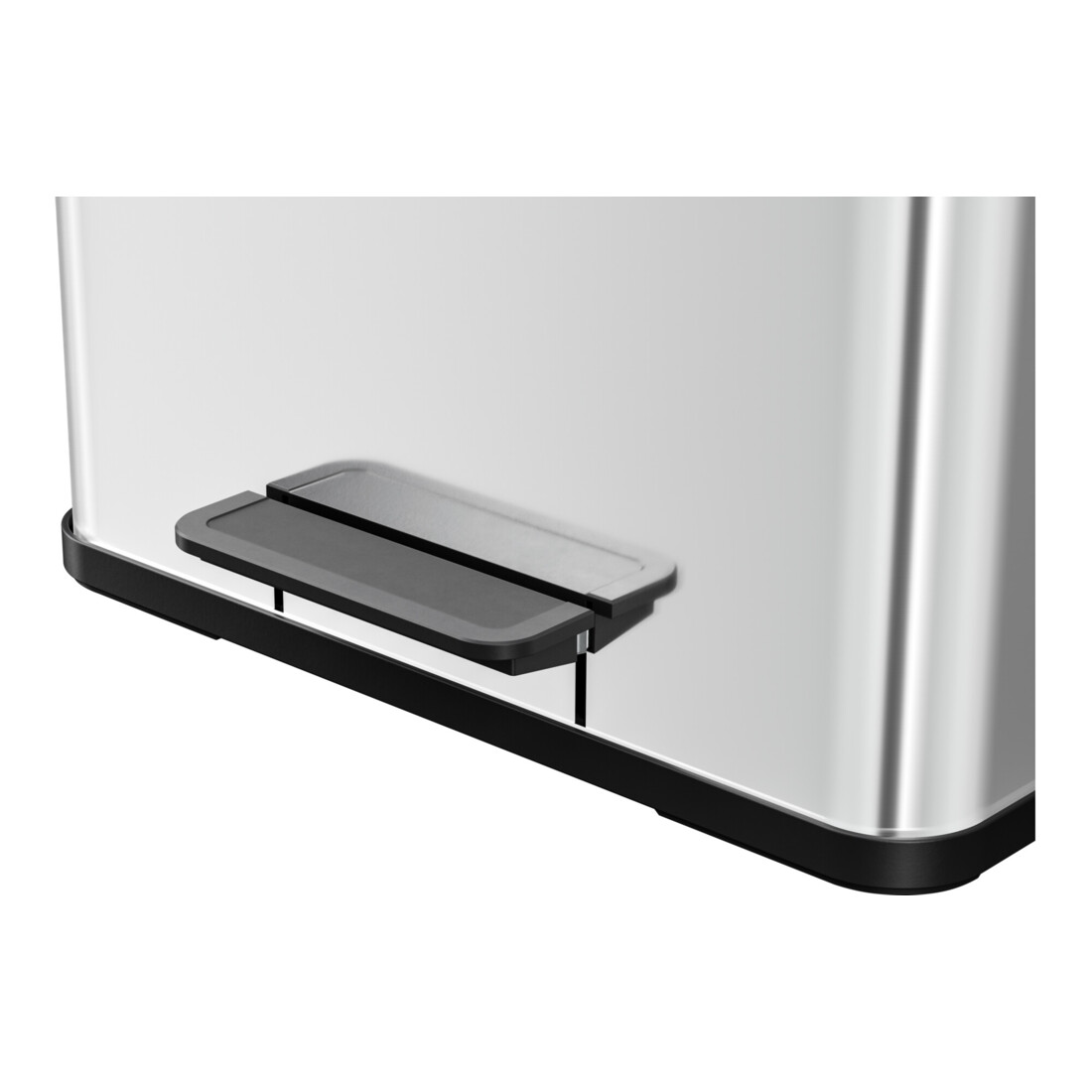 Hailo Öko duo Plus L, Poubelle à pédale, 17 + 9 ltr, inox