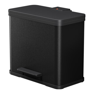 Hailo Öko duo Plus L, Poubelle à pédale, 17 + 9 ltr, noir