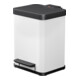 Hailo Öko duo Plus M, Poubelle à pédale, 2x9 l, blanc-1