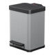 Hailo Öko duo Plus M, Poubelle à pédale, 2x9 ltr, argent-1