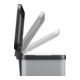 Hailo Öko duo Plus M, Poubelle à pédale, 2x9 ltr, argent-4