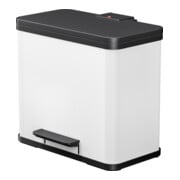 Hailo Öko trio Plus L, Poubelle à pédale, 3x9 l, blanc