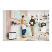 Hailo Öko trio Plus L, Poubelle à pédale, 3x9 l, blanc-4