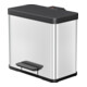 Hailo Öko trio Plus L, Poubelle à pédale, 3x9 l, inox-1