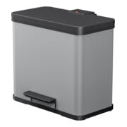 Hailo Öko trio Plus L, Poubelle à pédale, 3x9 ltr, argent