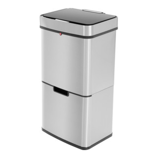 Hailo Öko Vario XL, Poubelle à capteur design, 25 + 25 + 4 ltr, inox anti-traces de doigts