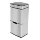 Hailo Öko Vario XL, Poubelle à capteur design, 25 + 25 + 4 ltr, inox anti-traces de doigts-1