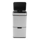Hailo Öko Vario XL, Poubelle à capteur design, 25 + 25 + 4 ltr, inox anti-traces de doigts