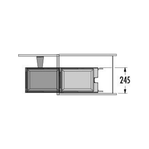 Hailo Abfallsammler 3636001 Solo 20 Slate-grey 400 mm