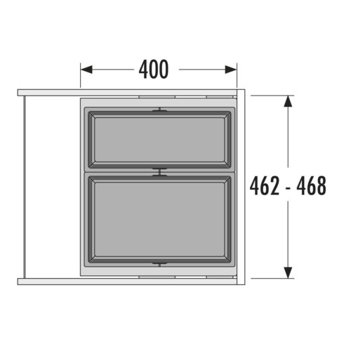Hailo Abfalltrennsystem 3608521 Cargo Synchro 500 46