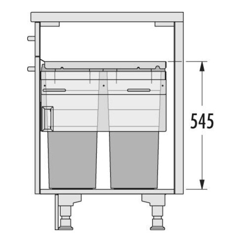 Hailo Abfalltrennsystem 3619731 EuroCargo 450/76 dunkelgrau
