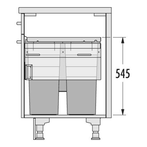 Hailo Abfalltrennsystem 3619771 EuroCargo 600/91 dunkelgrau
