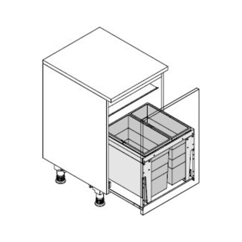Hailo Abfalltrennsystem 3631581 Triple XL 500/46