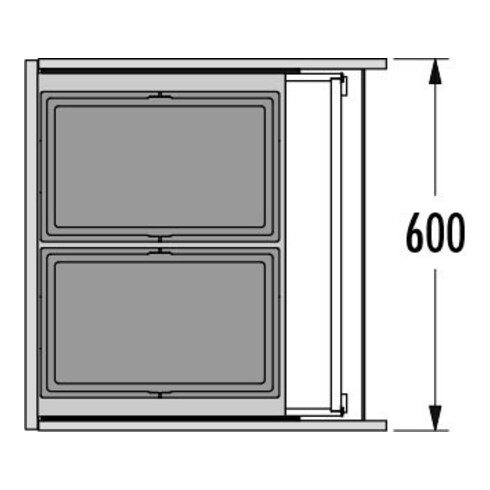 Hailo Abfalltrennsystem 3631681 Triple XL 600/56