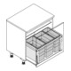 Hailo Abfalltrennsystem 3631881 Triple XL 800/74-2