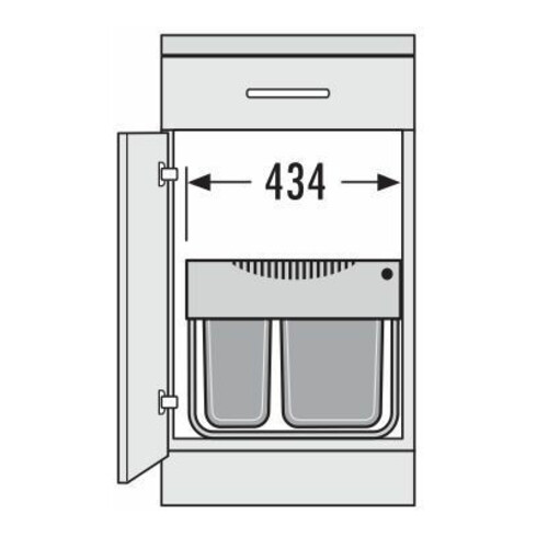 Hailo Abfalltrennsystem 3644701 Raumspar Tandem S 18/12