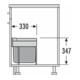 Hailo Abfalltrennsystem 3644701 Raumspar Tandem S 18/12-4
