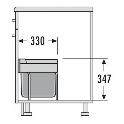 Hailo Abfalltrennsystem 3644701 Raumspar Tandem S 18/12