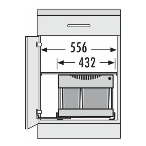 Hailo Abfalltrennsystem 3644801 Raumspar Tandem S Plus