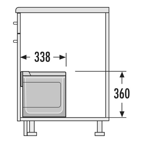 Hailo Abfalltrennsystem 3644821 Raumspar Tandem S Plus