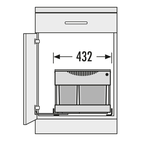 Hailo Abfalltrennsystem 3644821 Raumspar Tandem S Plus