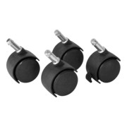 Hailo Accessoires pour Big-Box 40/60 Roulettes emboîtables noir