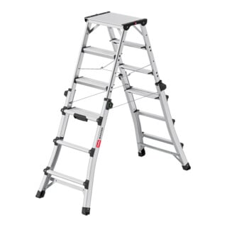 Hailo Alu-échelle télescopique double Master DTL100 2x4 - 2x6 marches