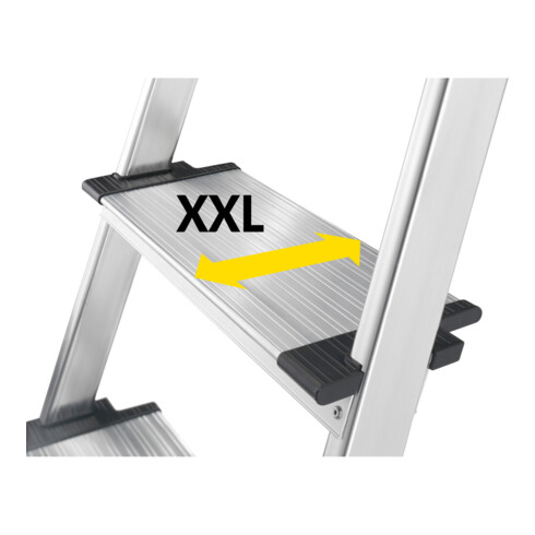 Hailo Alu-Sicherheits-Stehleiter L80 ComfortLine