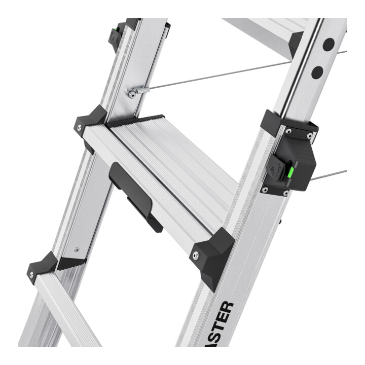 Hailo Alu-Teleskop-Doppelstufenleiter Master DTL100 2x4 - 2x6 Stufen
