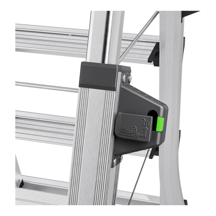 Hailo Alu-Teleskop-Doppelstufenleiter Master DTL100 2x4 - 2x6 Stufen
