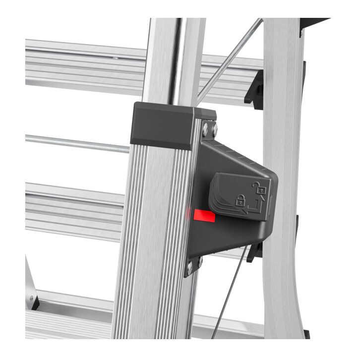 Hailo Alu-Teleskop-Doppelstufenleiter Master DTL100 2x4 - 2x6 Stufen