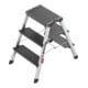 Hailo Aluminium-Doppelstufen-Trittleiter Master D70 2 x 3 Stufen